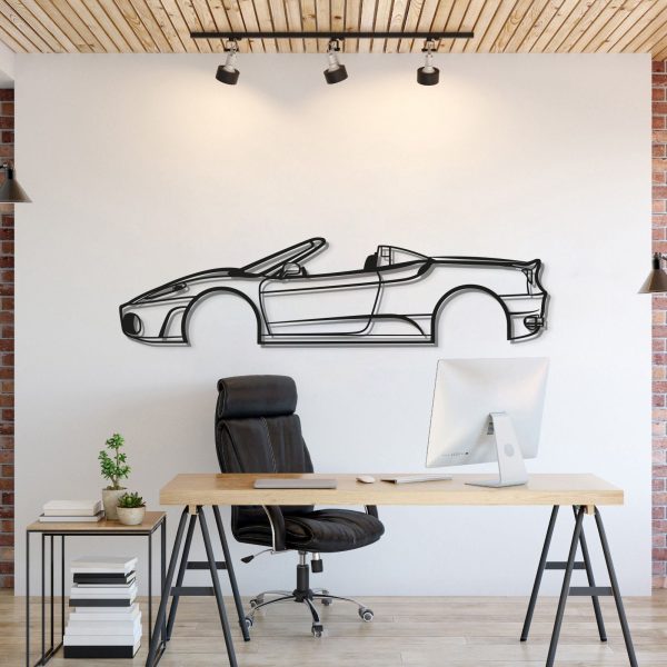 2007 430 Spider Version Metal Car Wall Art - MT0340 - 71" - 180 cm at Modello Turbo LLC