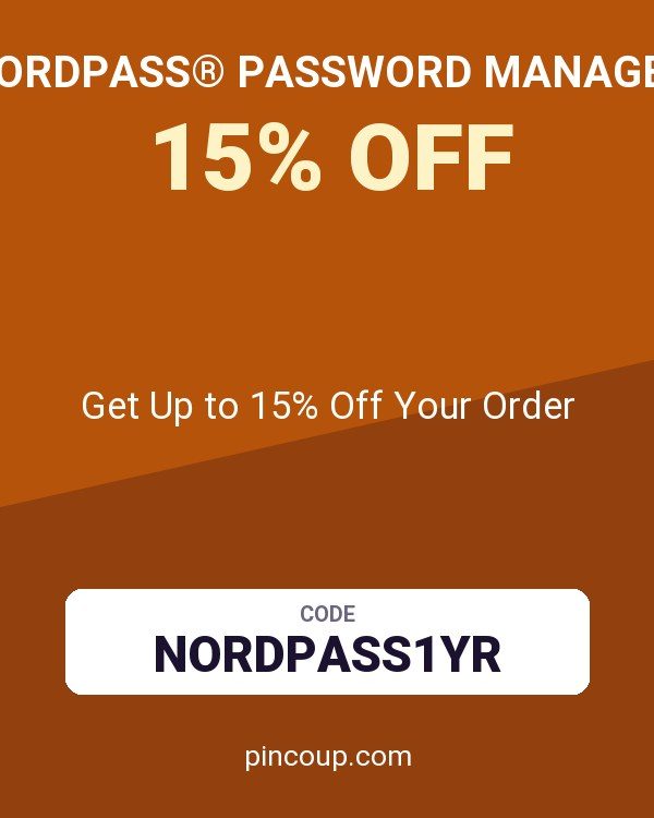 NordPass® Password Manager coupon: Get Up to 15% Off Your Order