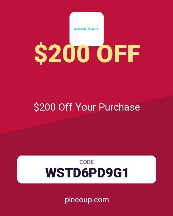 Anker SOLIX coupon: $200 Off Your Purchase