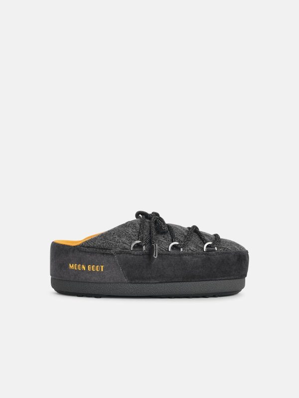 MOONBOOT 'Evx' Grey Wool Blend Knit Mules at VALICO