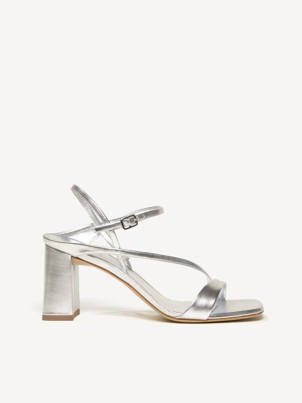 M.Gemi The Corinna Women's Sandals, Size 36.5 in Silver Nappa