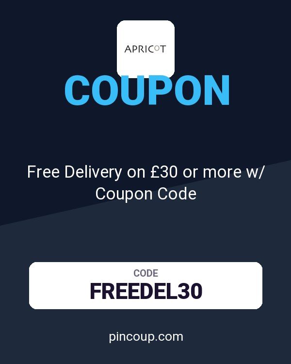 Apricot: Free Delivery on £30 or more w/ Coupon Code