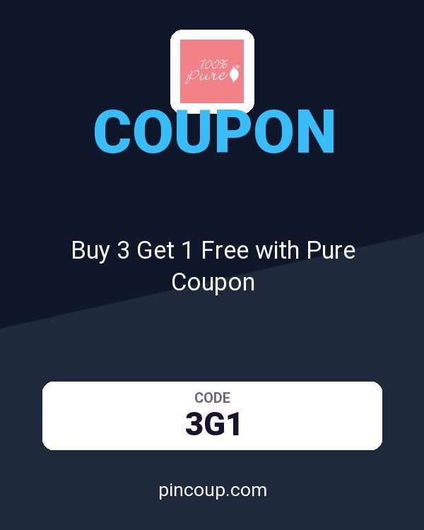 100% PURE: Buy 3 Get 1 Free with Pure Coupon