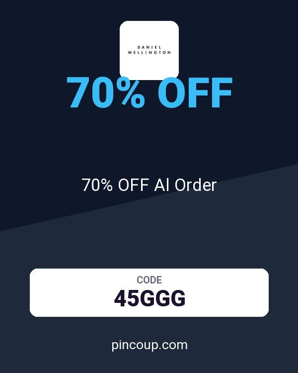 Daniel Wellington coupon: 70% OFF Al Order
