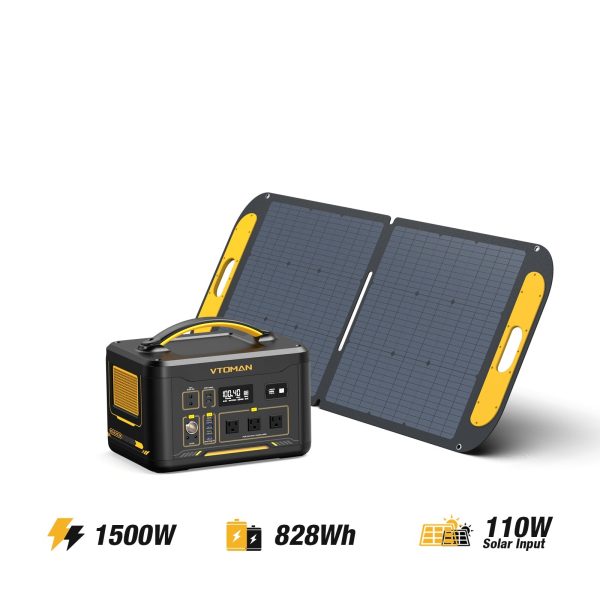 VTOMAN Jump 1500X V-BEYOND™ Portable Power Station - Jump 1500X + 110W Solar Panel at VTOMAN US/CA