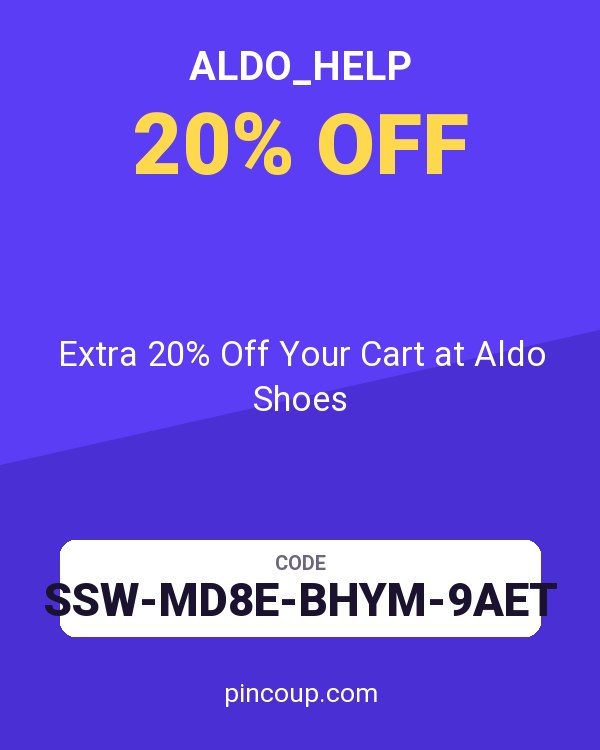 ALDO_Help coupon: Extra 20% Off Your Cart at Aldo Shoes