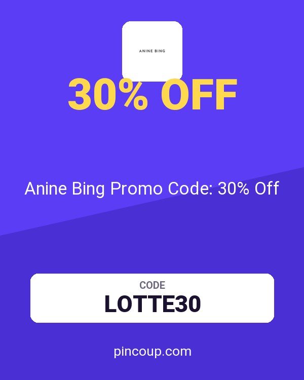 Anine Bing Promo Code: 30% Off