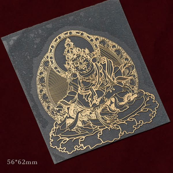 Buddha Stones 12 Chinese Zodiac Blessing Wealth Fortune Phone Sticker - God of Wealth / Large at buddhastoneshop