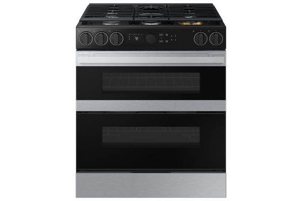 Samsung Bespoke Slide-in Gas Range Flex Duo™ Illuminated Precision Knobs 6.3 cu. ft. in Stainless Steel
