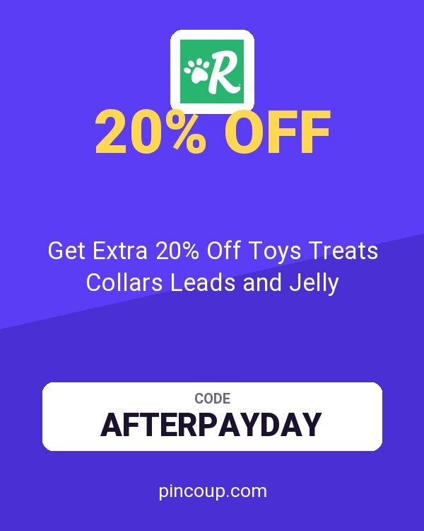 Rover Pet SITTERS coupon: Get Extra 20% Off Toys Treats Collars Leads and Jelly