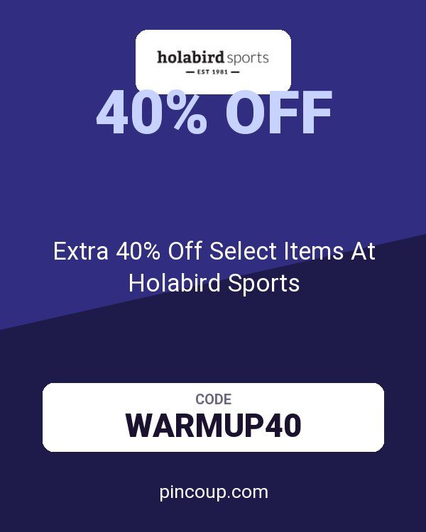 Extra 40% Off Select Items At Holabird Sports