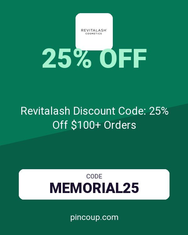 RevitaLash Cosmetics coupon: Revitalash Discount Code: 25% Off $100+ Orders