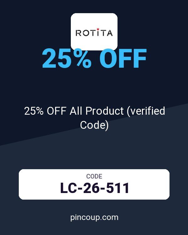 Rotita coupon: 25% OFF All Product (verified Code)