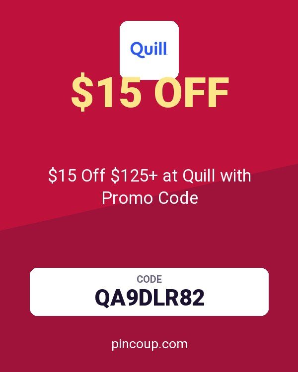 $15 Off $125+ at Quill with Promo Code