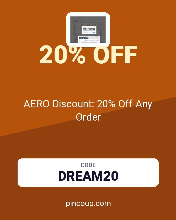 Aeropostale coupon: AERO Discount: 20% Off Any Order