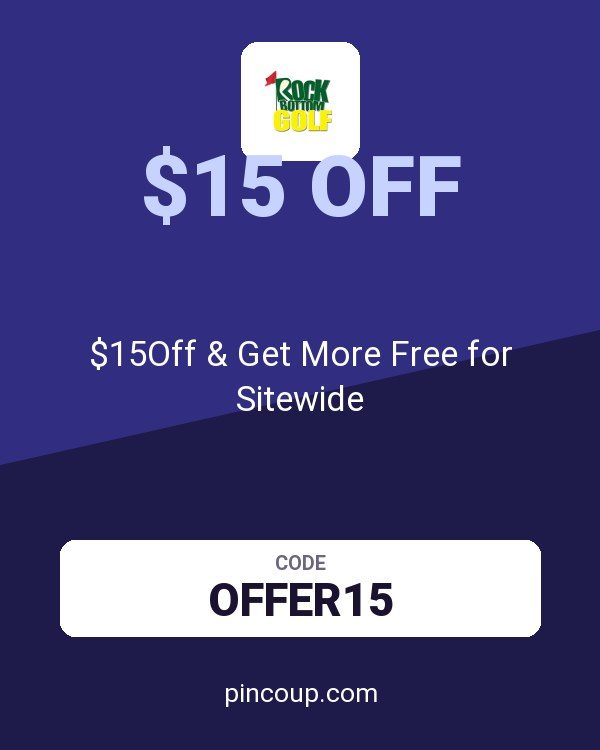 Rock Bottom Golf coupon: $15Off & Get More Free for Sitewide