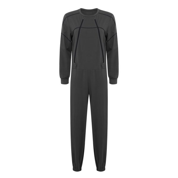 Women Elderly Dementia Alzheimer Adaptive Anti-strip Jumpsuit Long Sleeve Long Pants Rompers for Special Needs Caring Patient at AliExpress