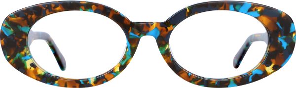 Fytoo Oval Tortoiseshell Acetate Full Rim Eyeglasses
