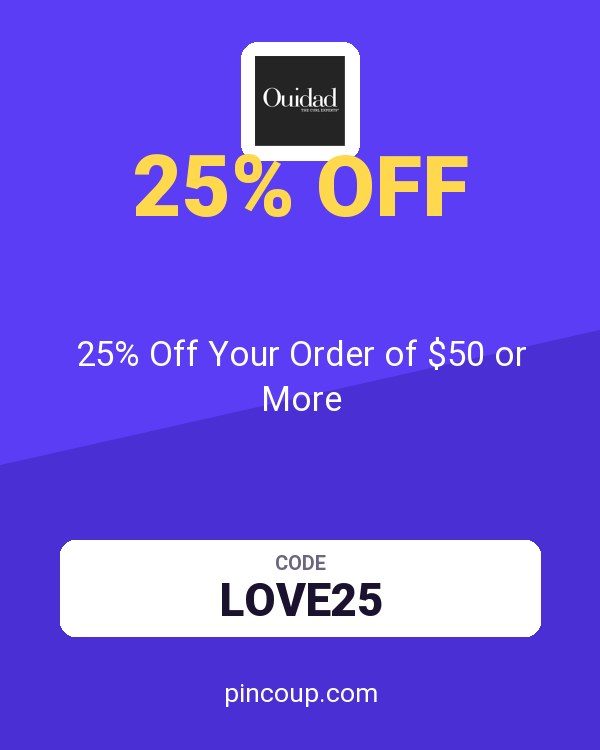 Ouidad coupon: 25% Off Your Order of $50 or More