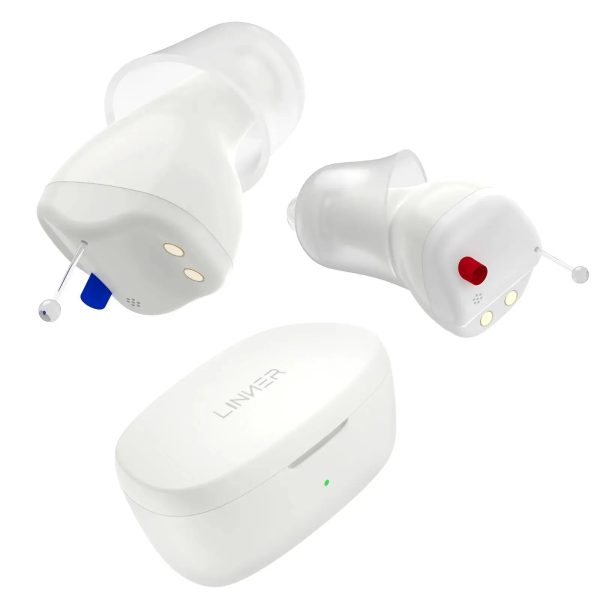 Linner Saturn OTC Hearing Aids [FSA & HSA Eligible] - White at LINNER OTC Heraing Aids