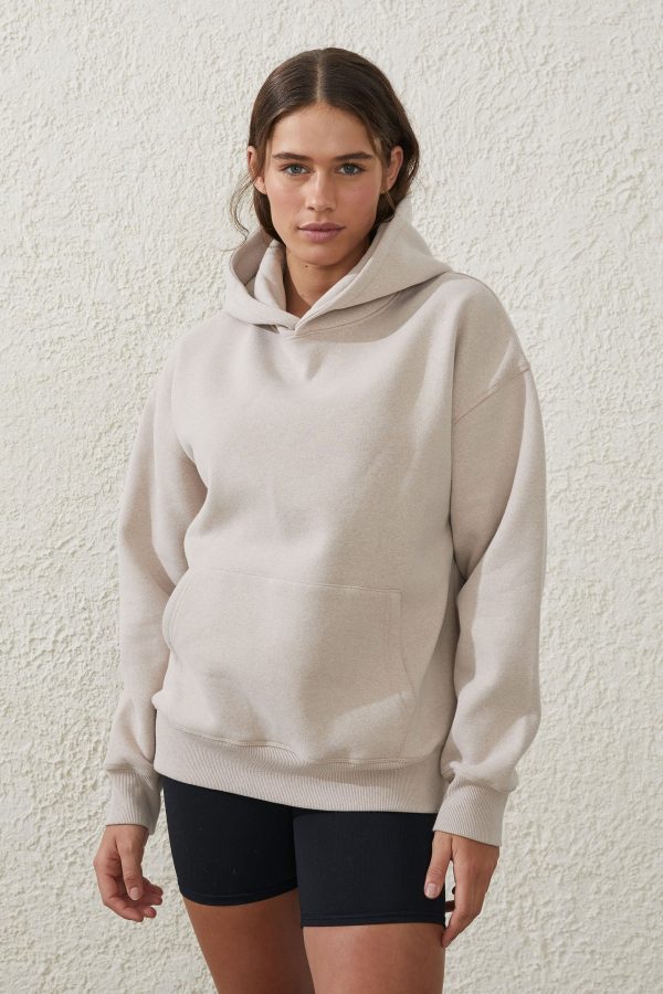 Body - Plush Premium Hoodie - Sesame marle at Cotton On