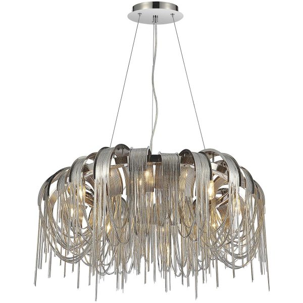 CWI Lighting 5637P32C Shirley 8 Light 32 inch Chrome Down Chandelier Ceiling Light at Lighting New York