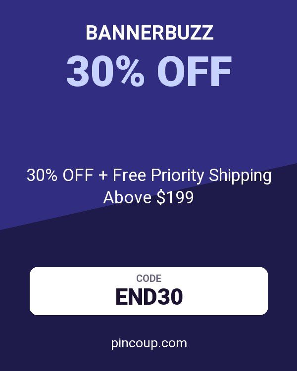 Bannerbuzz coupon: 30% OFF + Free Priority Shipping Above $199