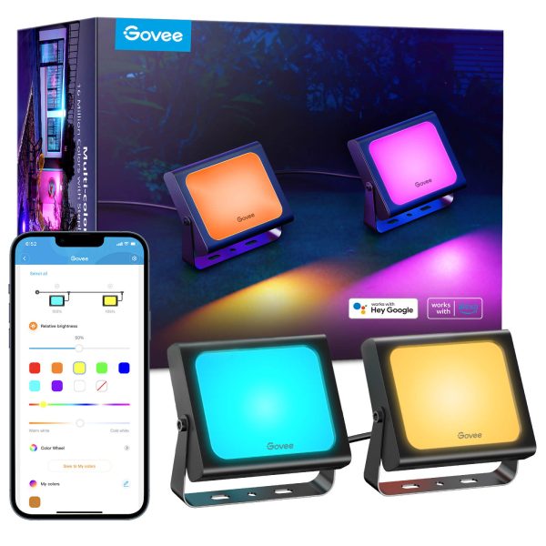 Refurbished RGBICWW LED Smart Flood Lights - 6 Pack at GOVEE
