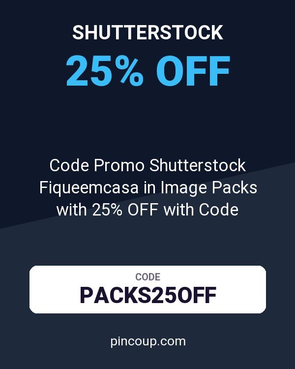 Code Promo Shutterstock Fiqueemcasa in Image Packs with 25% OFF with Code