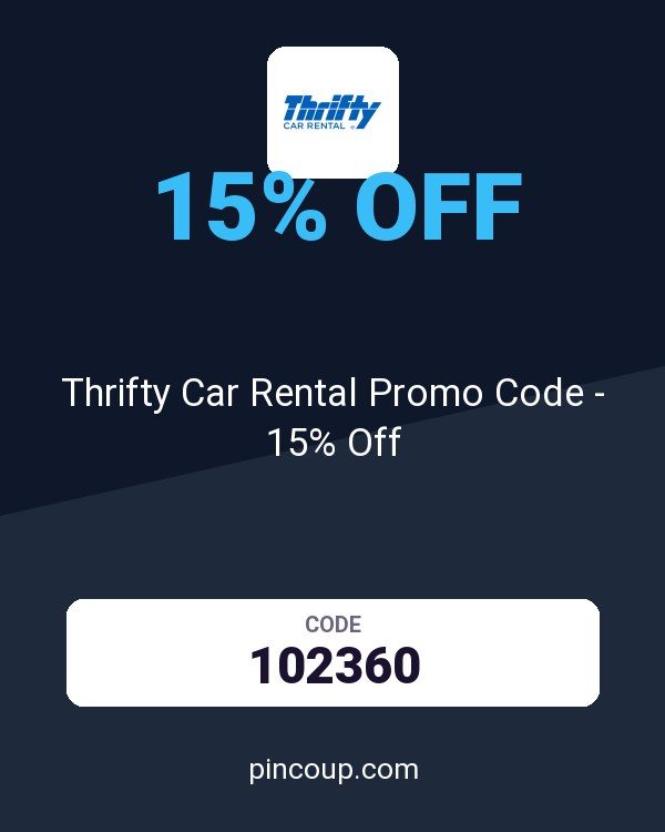 Thrifty Rent-A-Car System, Inc. coupon: Thrifty Car Rental Promo Code - 15% Off
