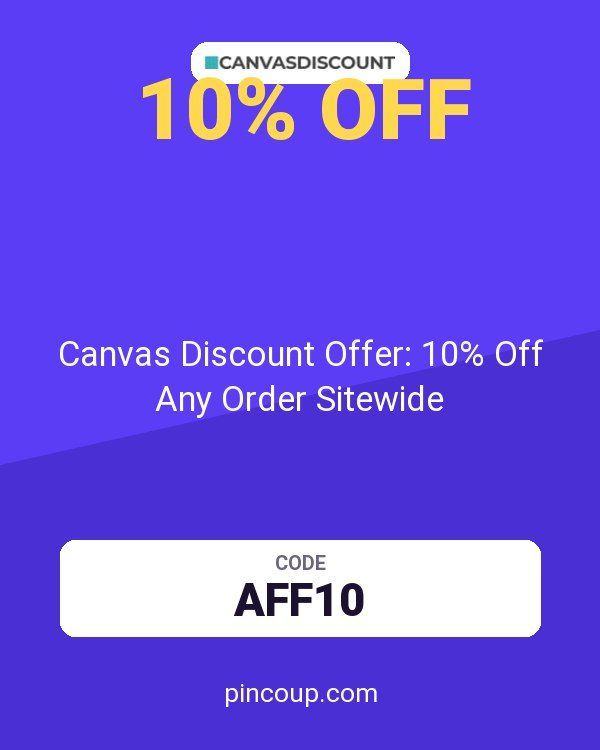 Canvas Discount Offer: 10% Off Any Order Sitewide