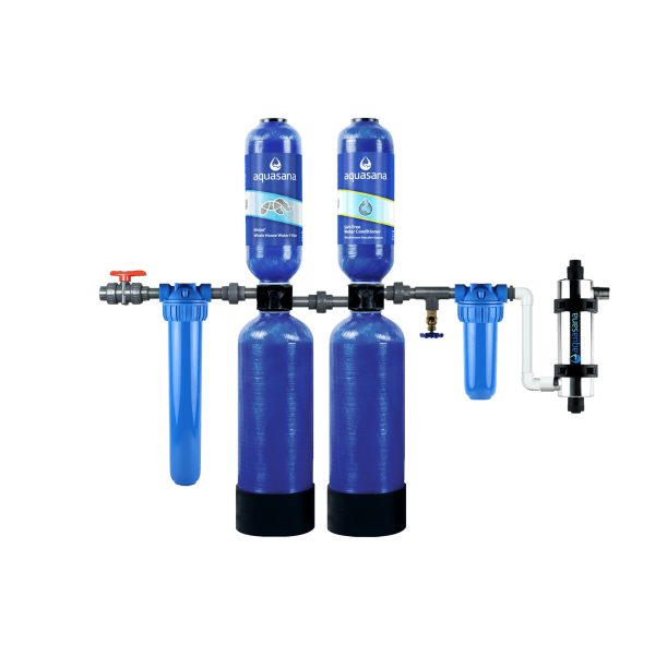 Rhino® Whole House Water UV Filter System With Salt-Free Water Conditioner Reduces 97% of Chlorine Home Water Filtration 1 Million Gallon Aquasana at Aquasana Home Water Filters