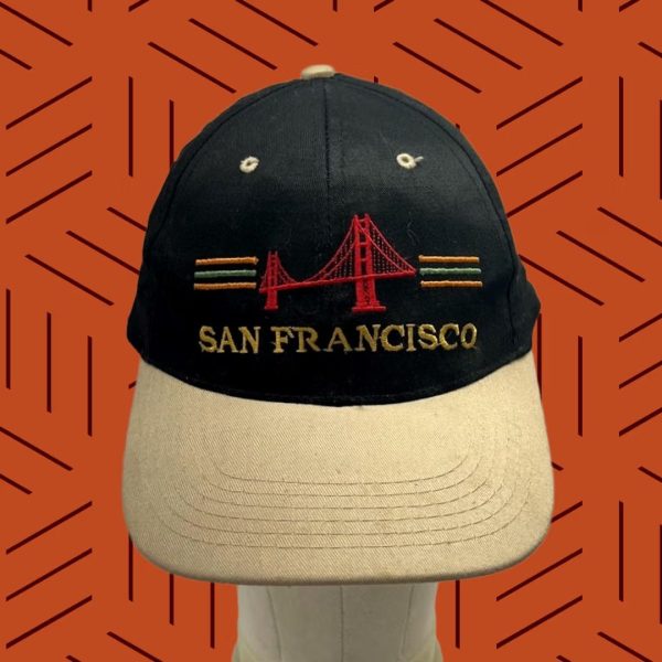 Vintage San Francisco California Bay Bridge Hat Baseball Cap Adjustable Strap Black Mens One Size, Men's at Grailed