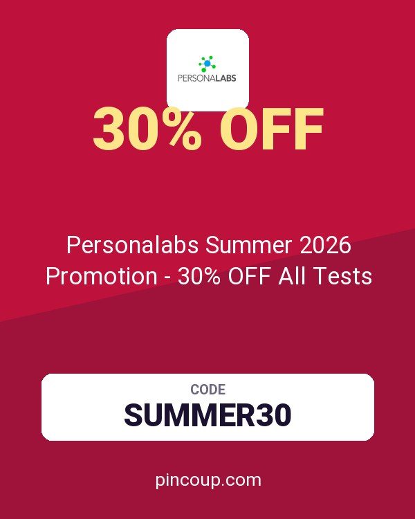 Personalabs Summer 2026 Promotion - 30% OFF All Tests
