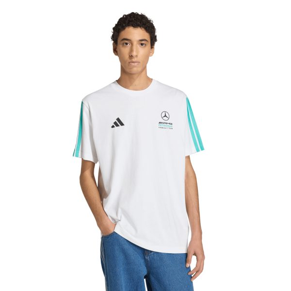 Mercedes AMG Petronas adidas F1 Small Logo T-Shirt - White at F1 Store