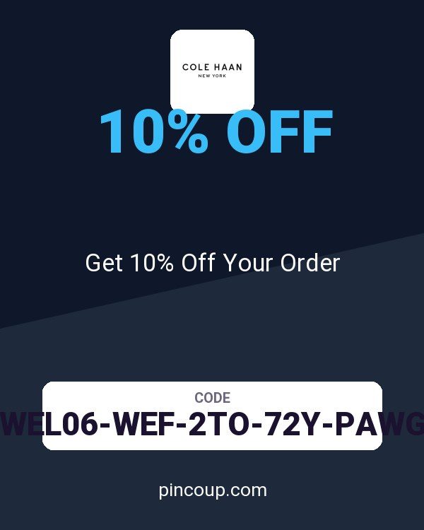 Cole Haan coupon: Get 10% Off Your Order