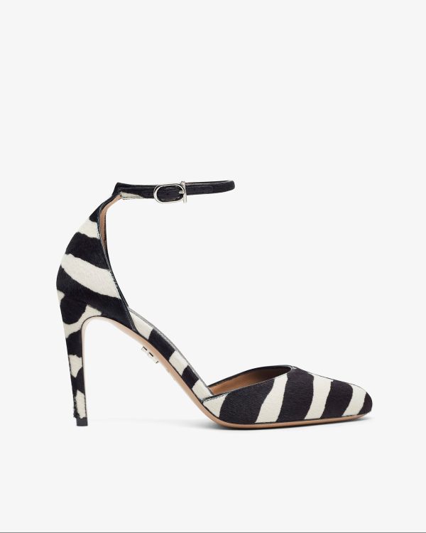 Maily 95 white and black sandals at Savannah's