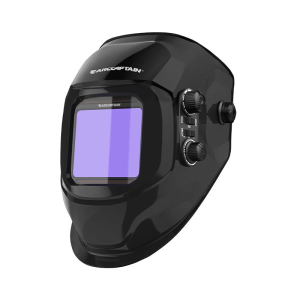 VisionMax X200 True Color Auto Darken Welding Helmet 3.94"X3.66" - Black Gloss Coating at Arccaptain