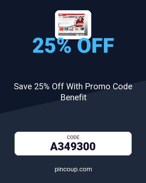 Avis Car Rental coupon: Save 25% Off With Promo Code Benefit