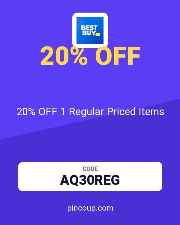 Best Buy coupon: 20% OFF 1 Regular Priced Items