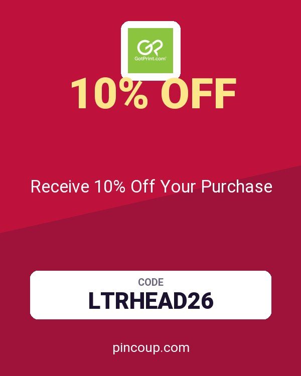 GotPrint coupon: Receive 10% Off Your Purchase
