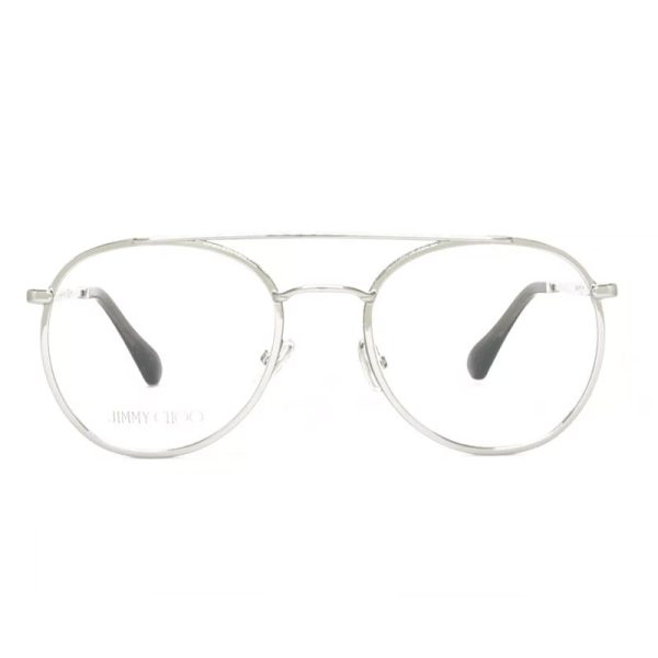 Jimmy Choo JC230080700 Round Metal-Frame Eyeglasses — Clear at italist.com