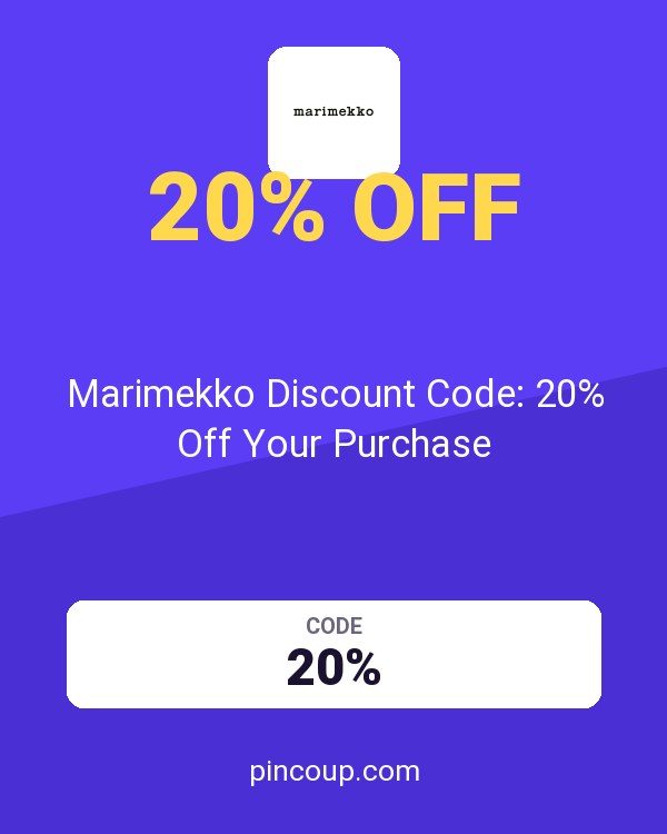 Marimekko Discount Code: 20% Off Your Purchase