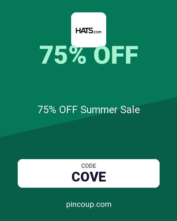 Hats.com coupon: 75% OFF Summer Sale