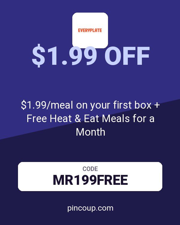 EveryPlate coupon: $1.99/meal on your first box + Free Heat & Eat Meals for a Month