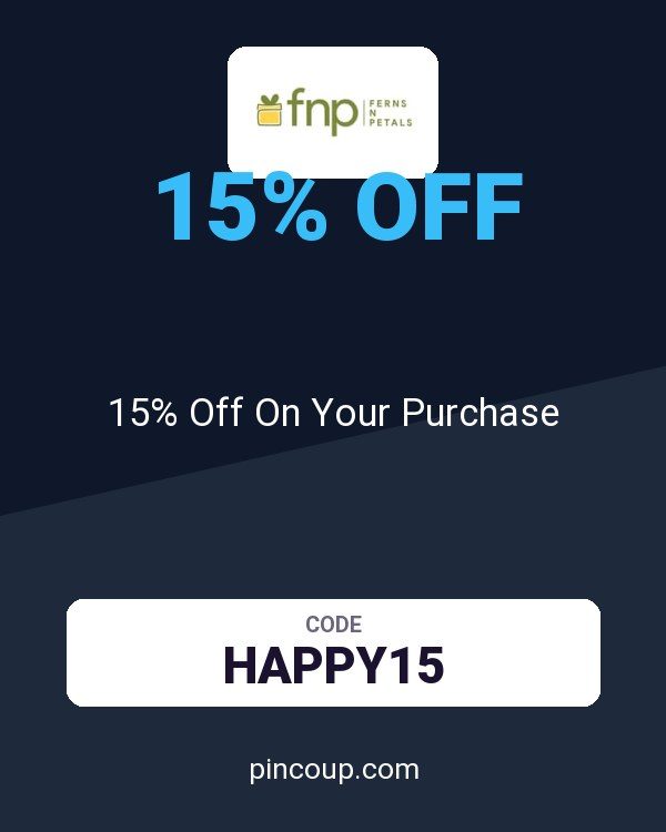 Ferns N Petals coupon: 15% Off On Your Purchase