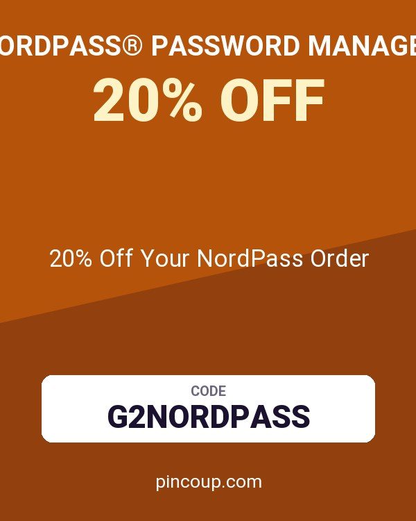 NordPass® Password Manager coupon: 20% Off Your NordPass Order