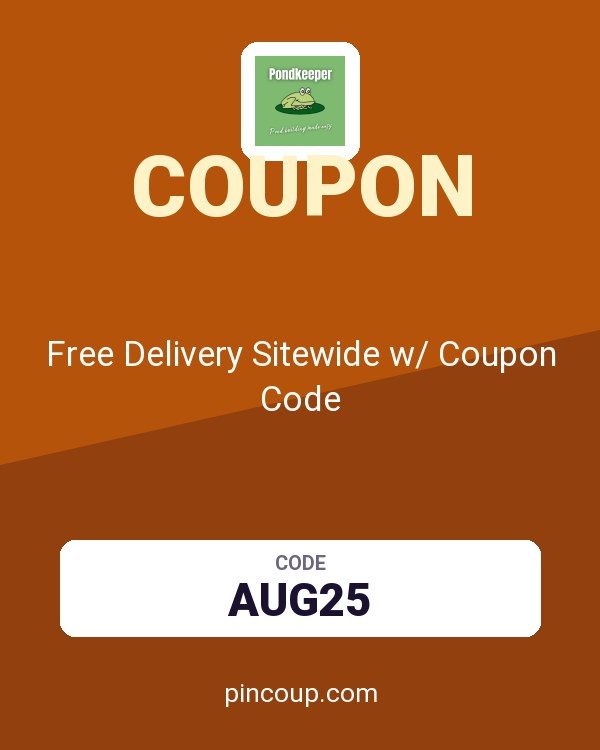 Pondkeeper: Free Delivery Sitewide w/ Coupon Code