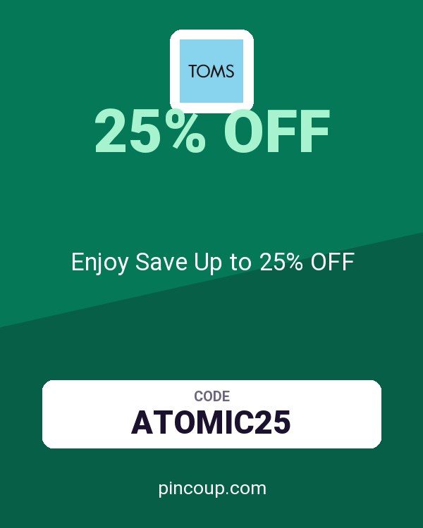 TOMS coupon: Enjoy Save Up to 25% OFF
