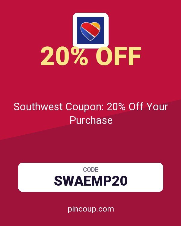 Southwest Airlines Rapid Rewards - Points.com: Southwest Coupon: 20% Off Your Purchase